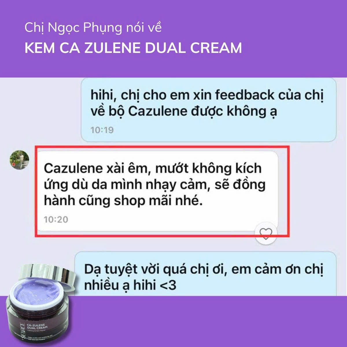 Cream Nám trắng da Cazulene SEARCE Korean