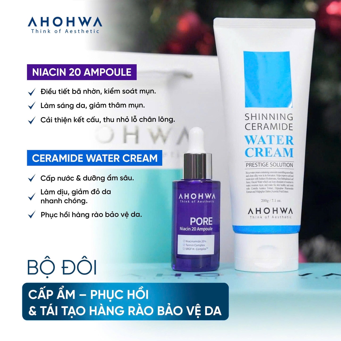 Water cream Ahohwa 50gr - Giành cho mọi da và mùa nào cũng cần