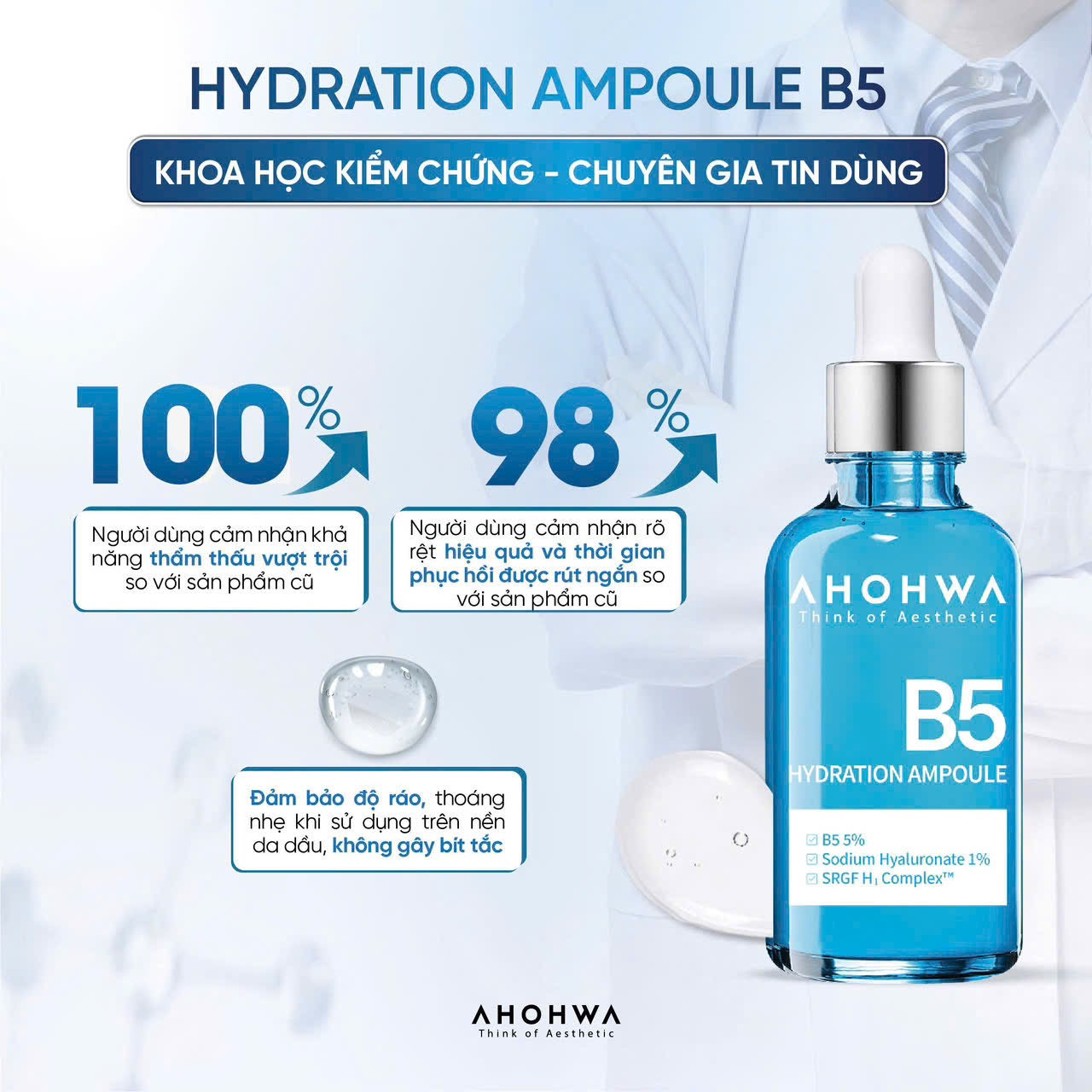TINH CHẤT HYDRATION B5 AHOHWA 50ml