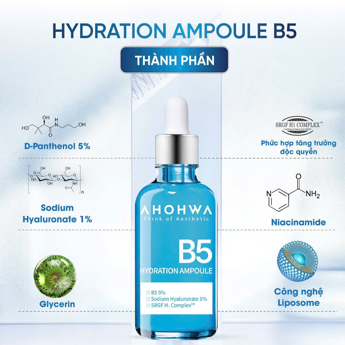 TINH CHẤT HYDRATION B5 AHOHWA 50ml