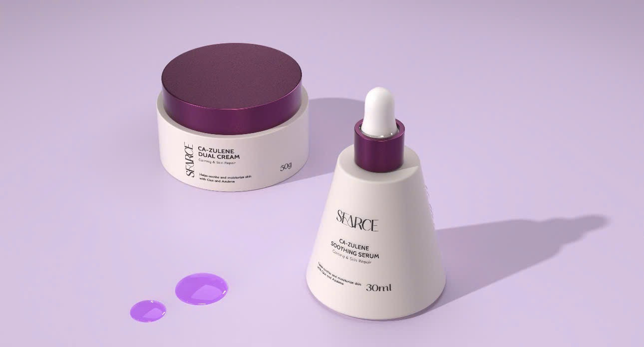 Combo nám trắng da căng bóng Ca- zulene Duel cream Searce