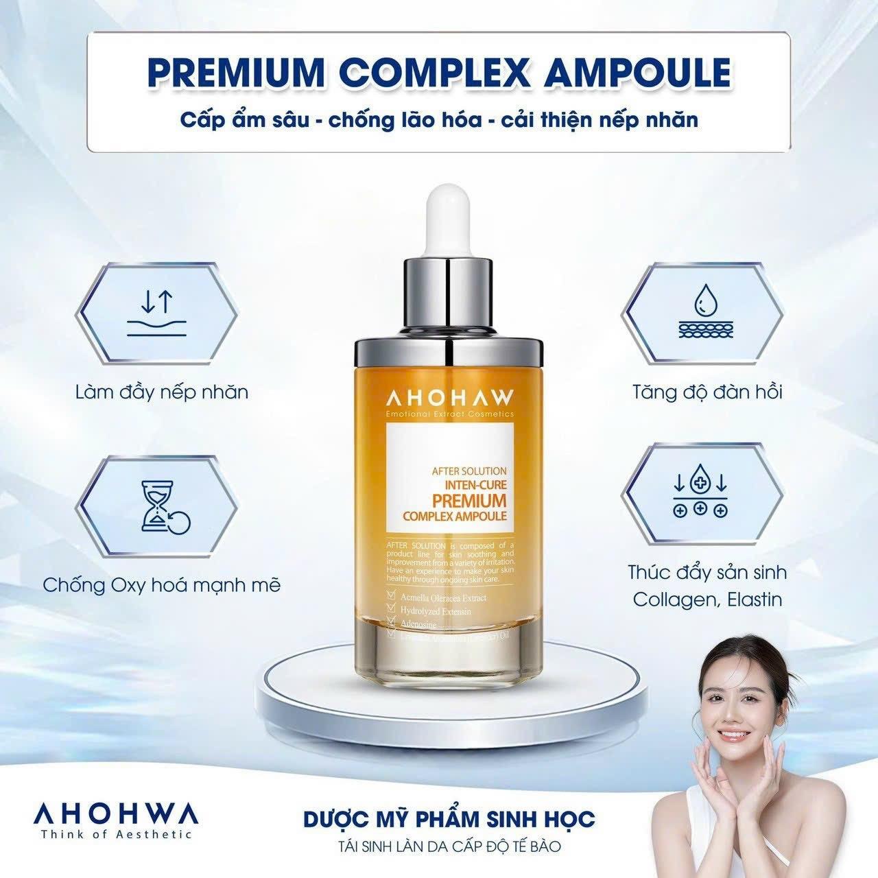 Serum Xoá Nhăn Chống Lão Hoá Cấp ẩm Inten- Cure Premium Complex Ampoule