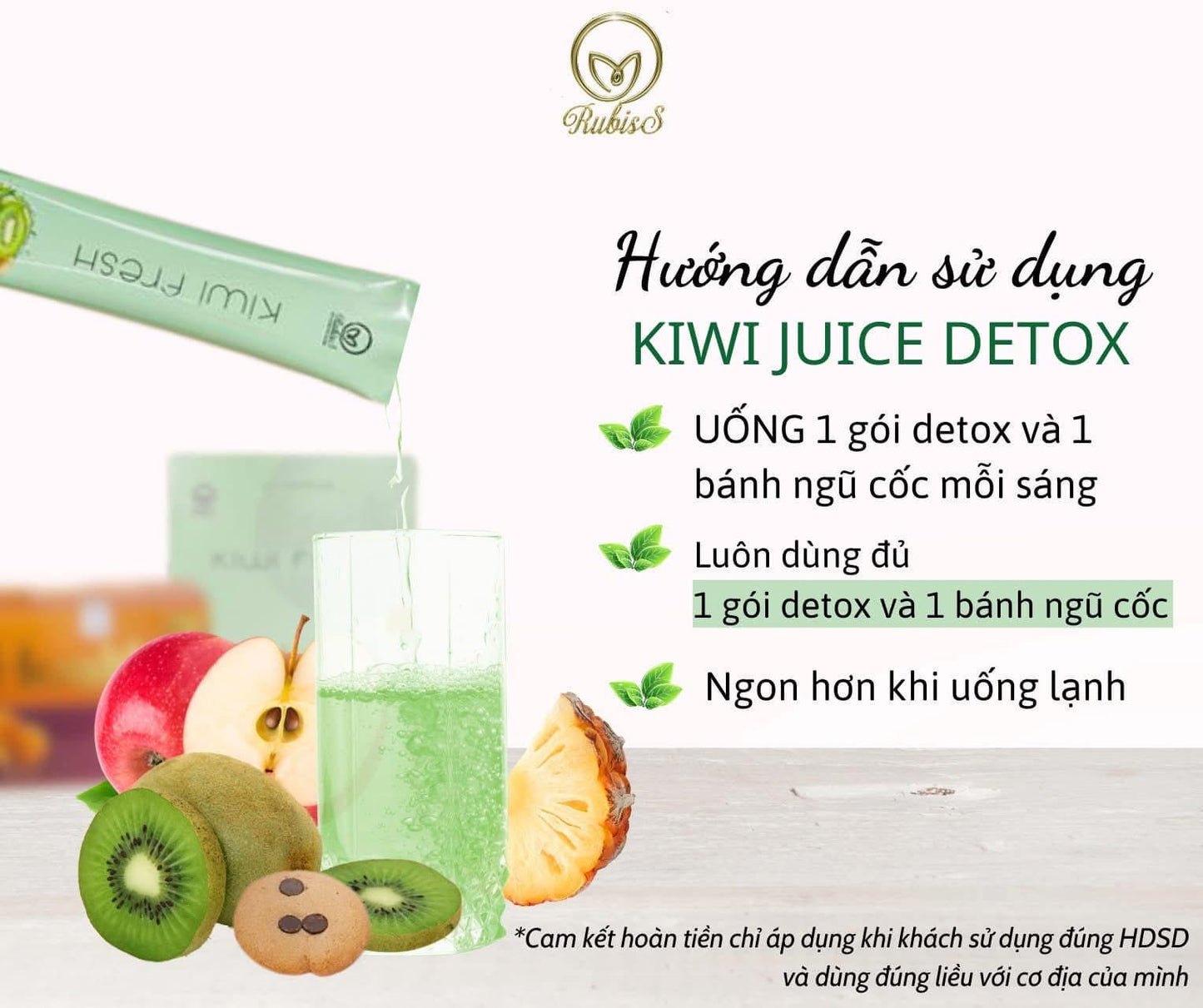 Combo 2 Detox Apple Juice get  4 combo detox kiwi fresh & saffron