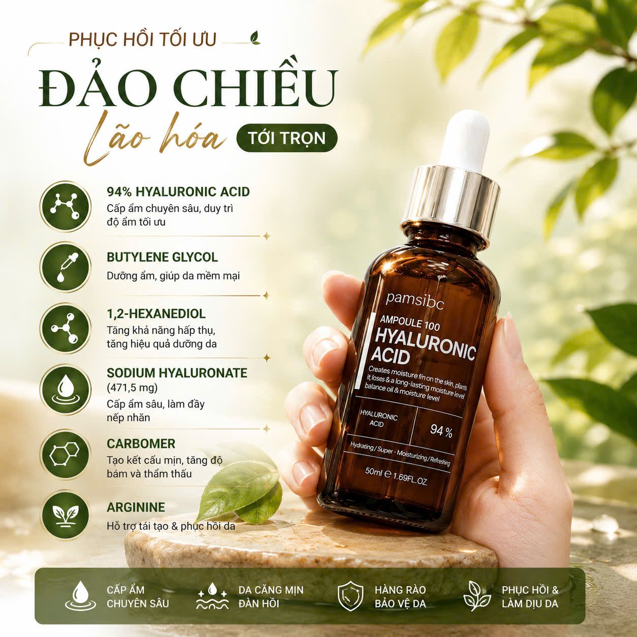 HA 94% for all skin. Đậm đặc nguyên chất chuyên bệnh viện clinics