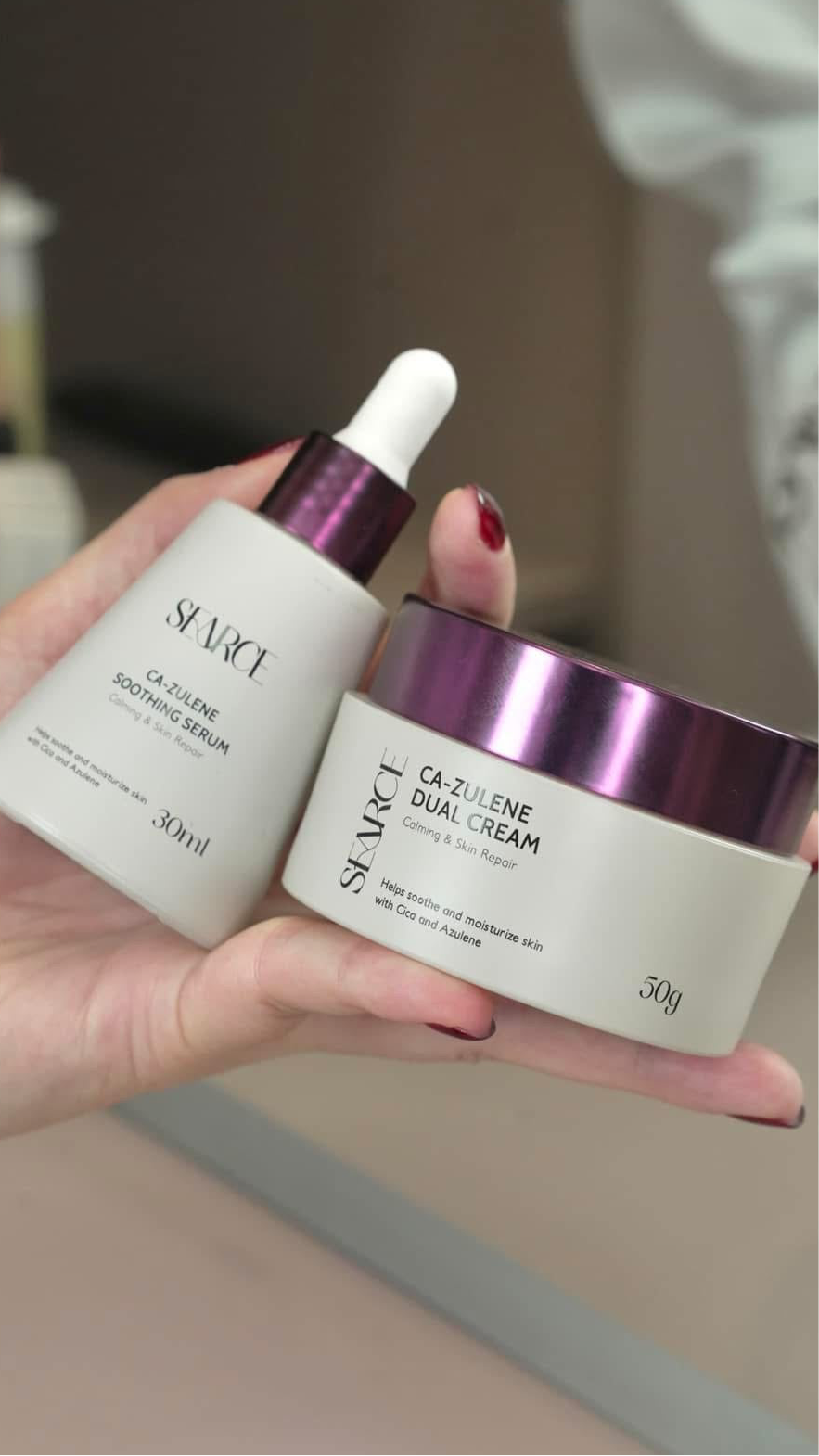 Combo nám trắng da căng bóng Ca- zulene Duel cream Searce