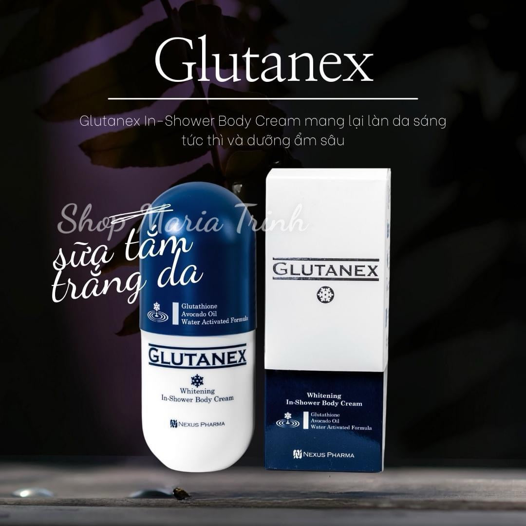 Sữa Tắm Glutanex Whitening In-Shower Body Cream 300mL - Ủ Tắm Trắng Da Body