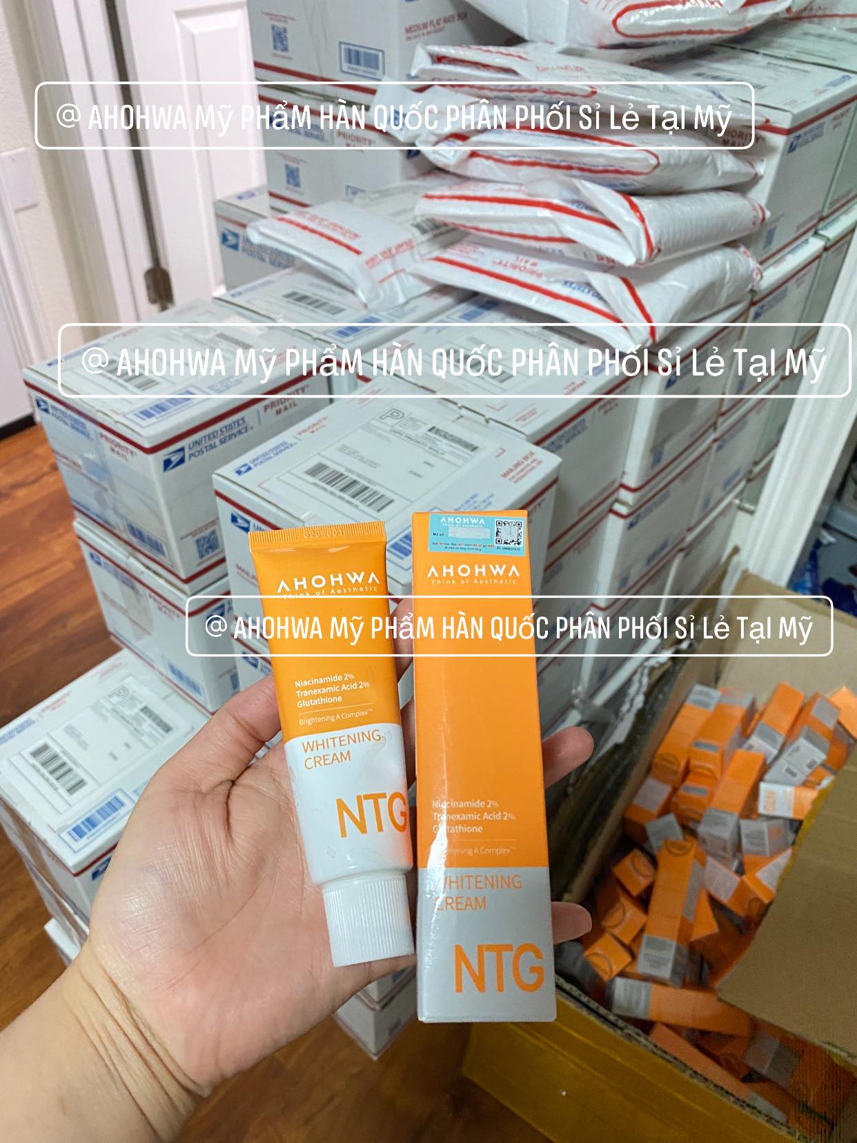 COMBO NTG Whitening Ampoule + Cream Combo Dưỡng Trắng Mờ Nám Tàn Nhang NTG