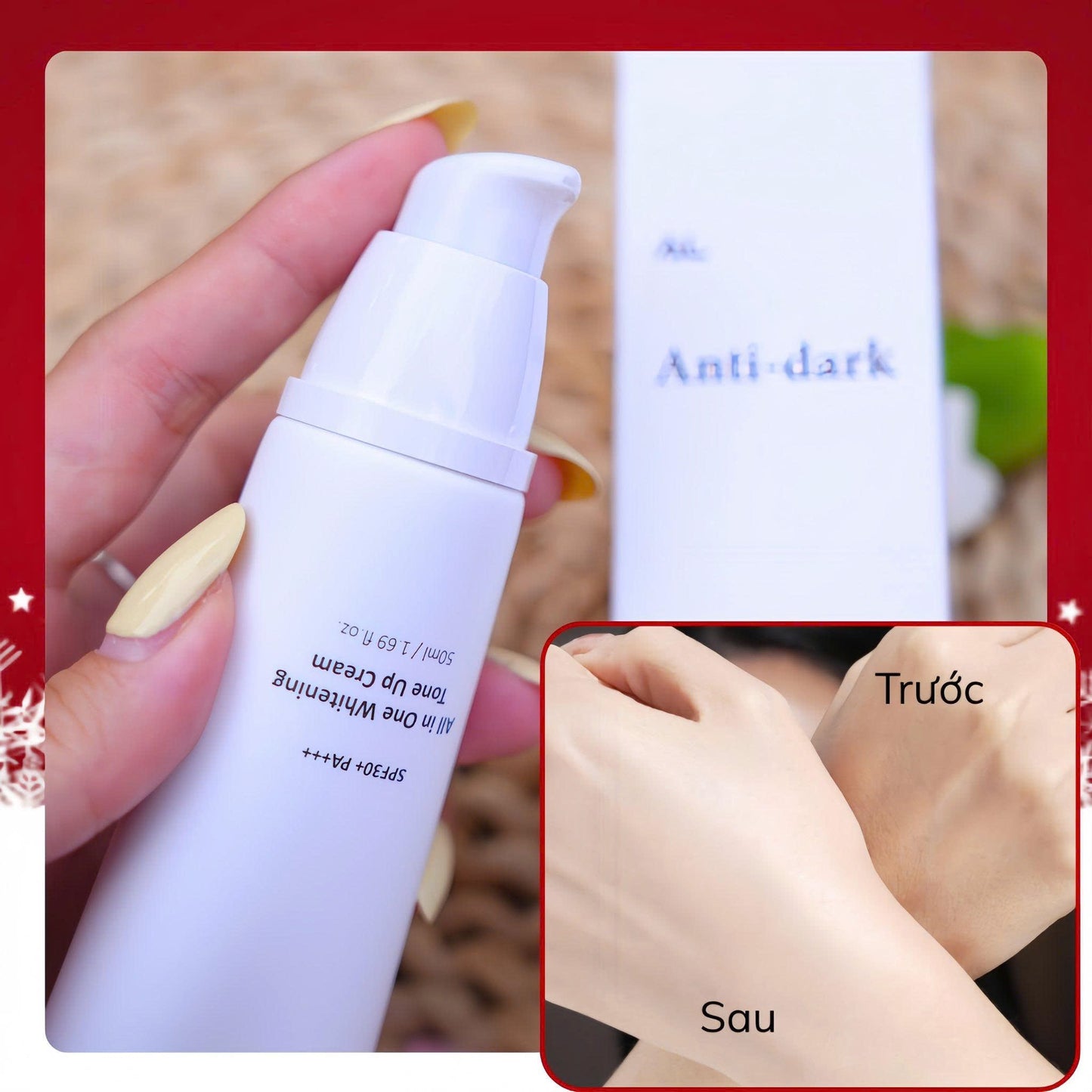 Anti Dark cream spf 30+ kem dưỡng ngày phù hợp mọi da dầu mụn nám sạm thâm - tone đẹp tệp màu da