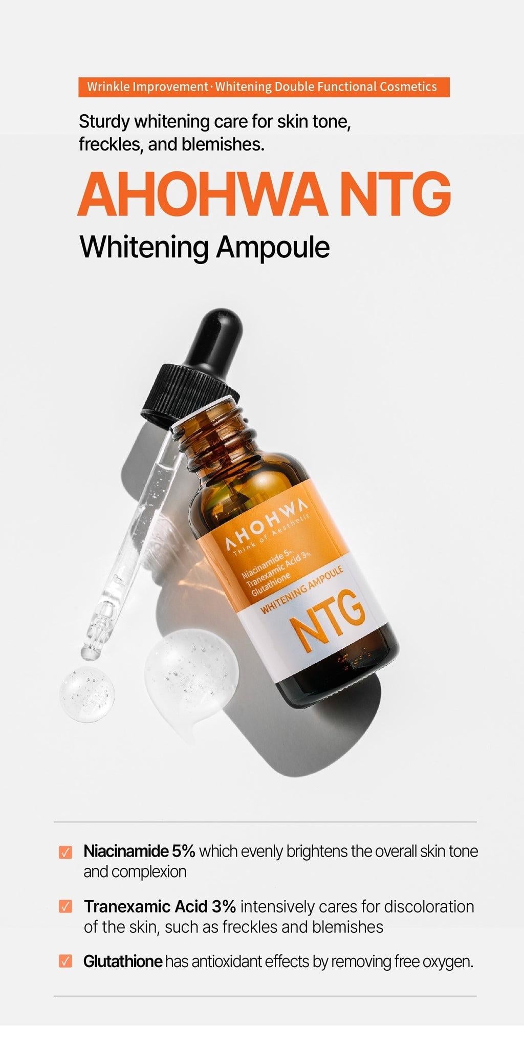 Tinh Chất Trắng Da Trị Nám NTG Whitening Ampoule AHOHWA