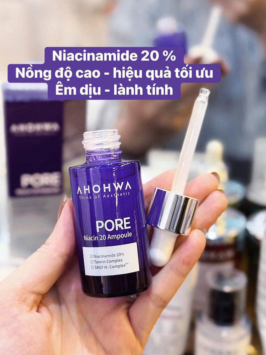 NIACIN AHOHWA 20% - se khít lỗ chân lông, thâm, trắng da, kiềm dầu, phục hồi tốt kết hợp tất cả cream