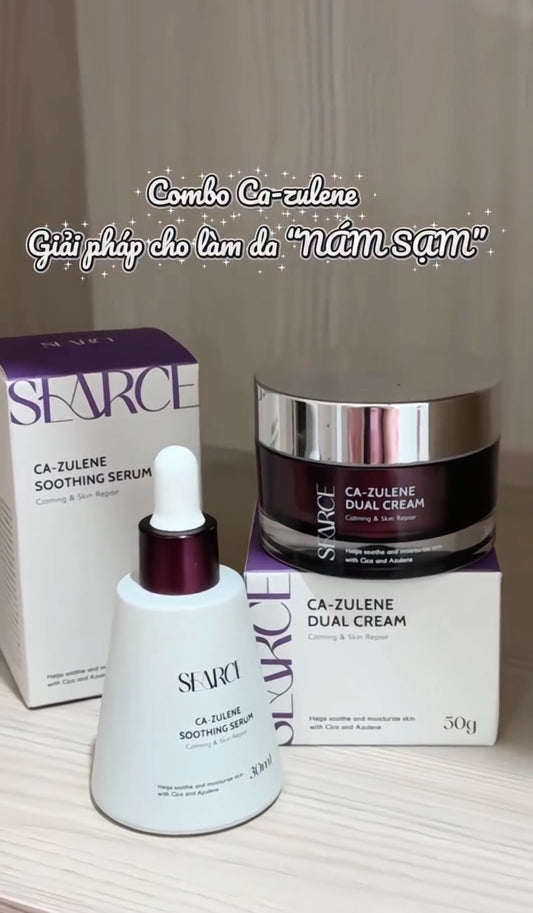 Combo nám trắng da căng bóng Ca- zulene Duel cream Searce