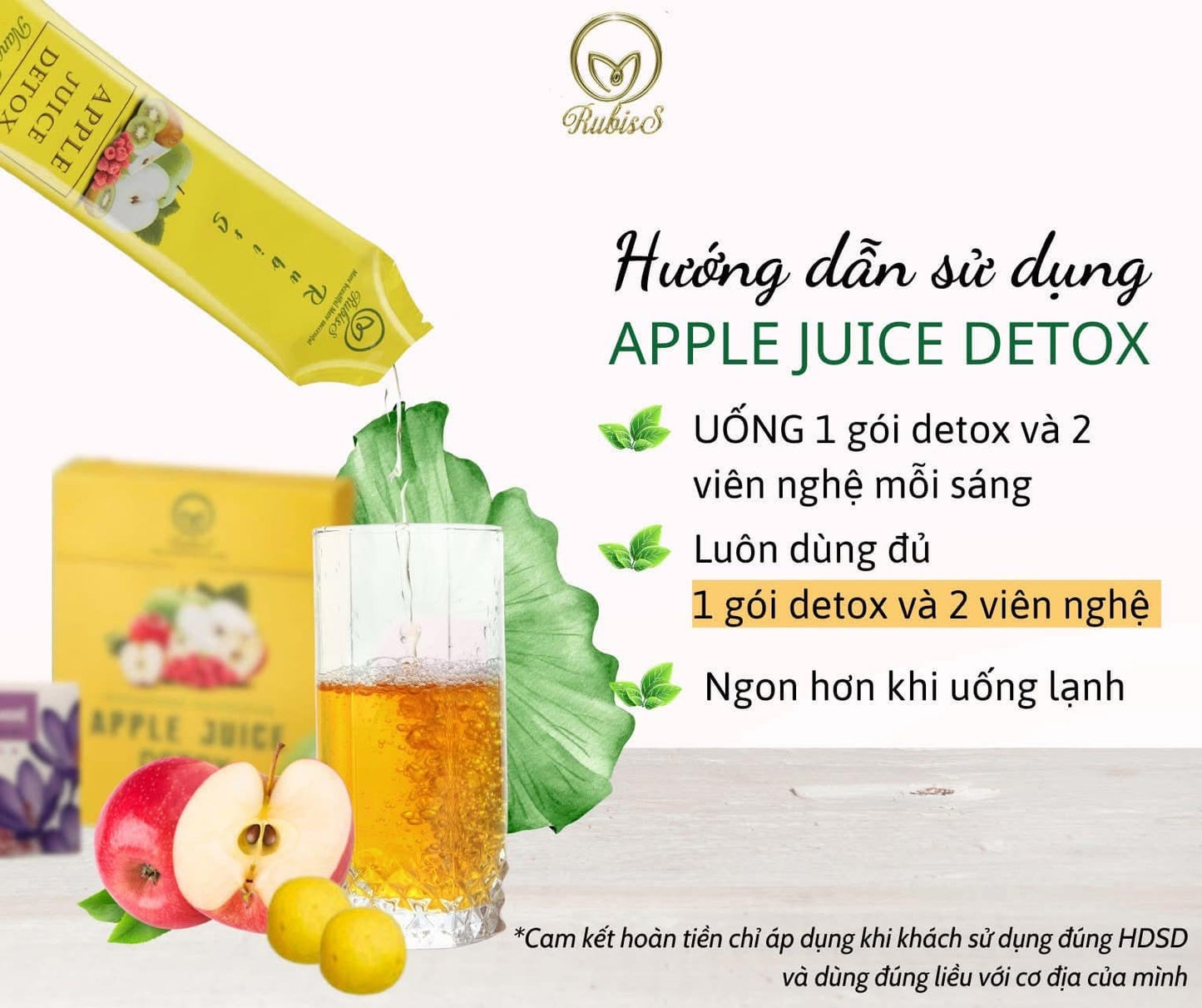 Combo 2 Detox Apple Juice get  4 combo detox kiwi fresh & saffron