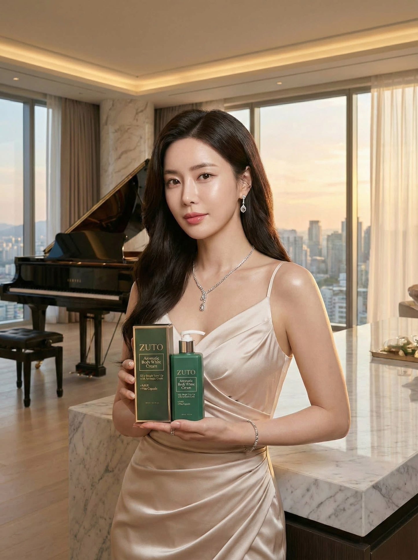 ZUTO Body cream whitening Korean - 300ml - ủ trắng cao cấp không trôi nước trắng thật không ảo