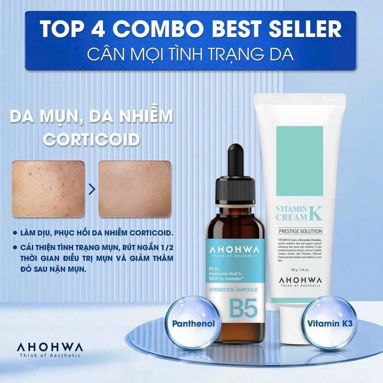 Combo B5 Ampoule - Vitamin Cream K - Combo B5K Phục Hồi Da