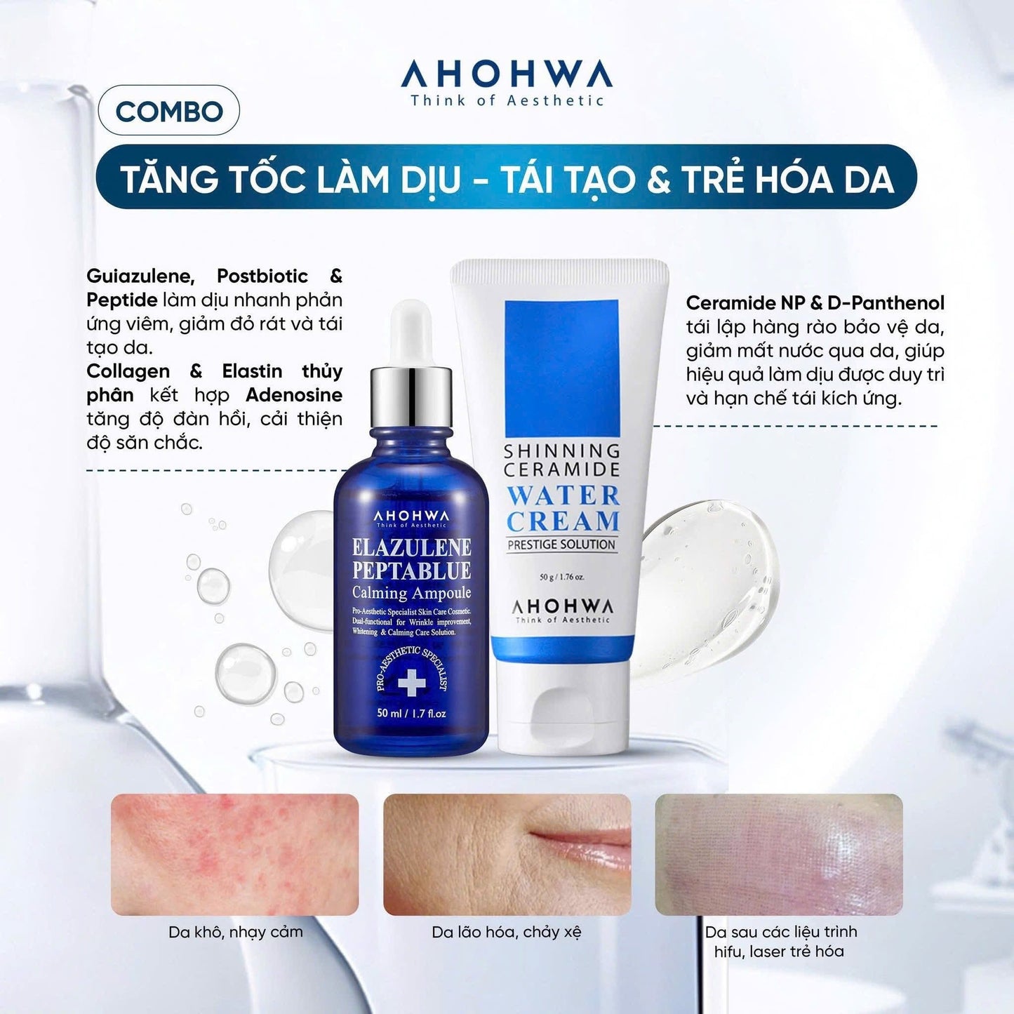 Water cream Ahohwa 50gr - Giành cho mọi da và mùa nào cũng cần