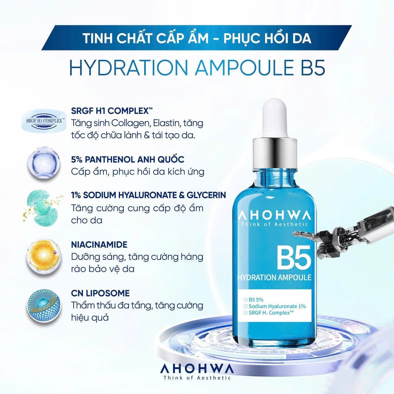 Combo ampoules serum B5 50ml & vitamin K