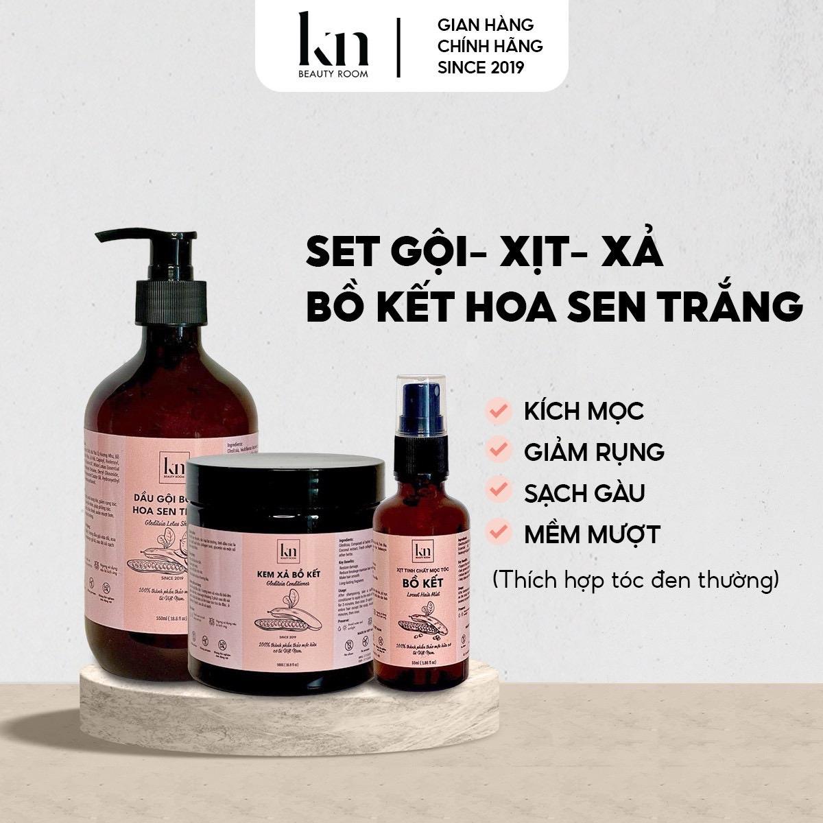 Dầu Gội Bồ Kết Hoa Sen Trắng Lotus Soapberry Shampoo Combo