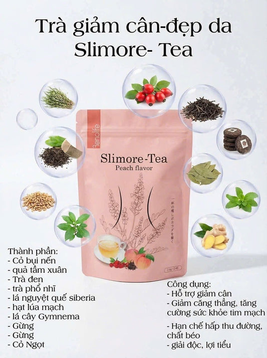 Slimore Tea Japan Renolife Giảm cân - Thải độc ruột ngủ ngon đẹp da. FDA cấp phép