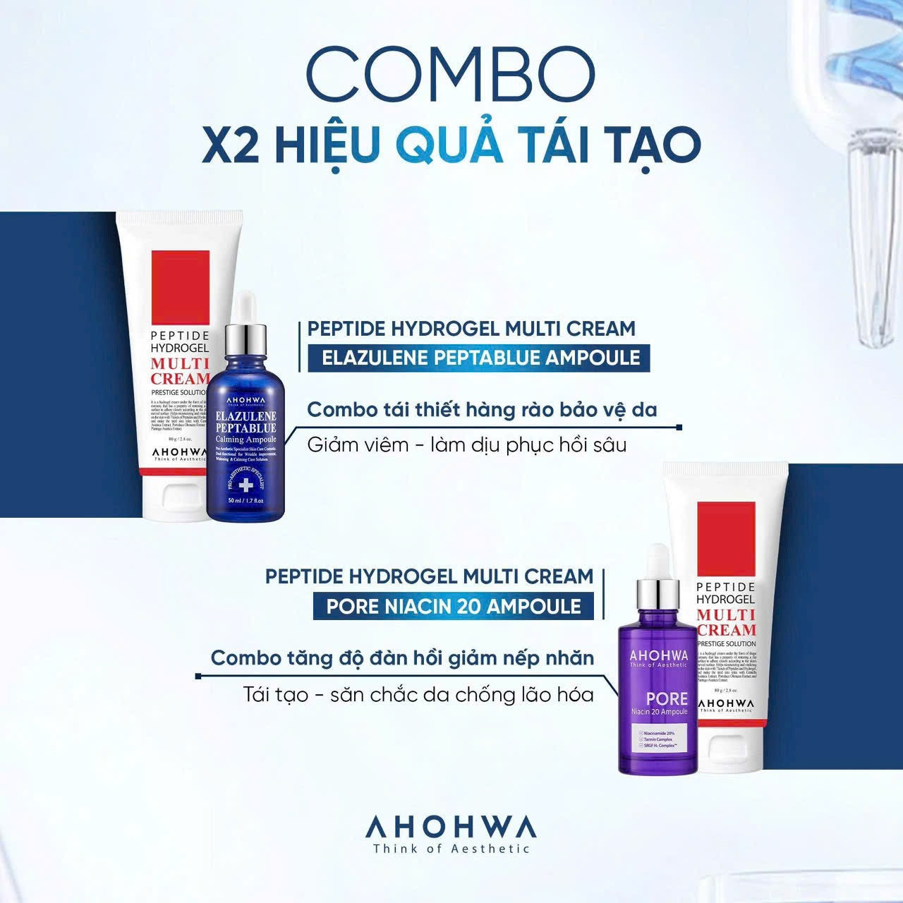 Peptide multi cream Ahohwa tăng sinh collagen 50gr
