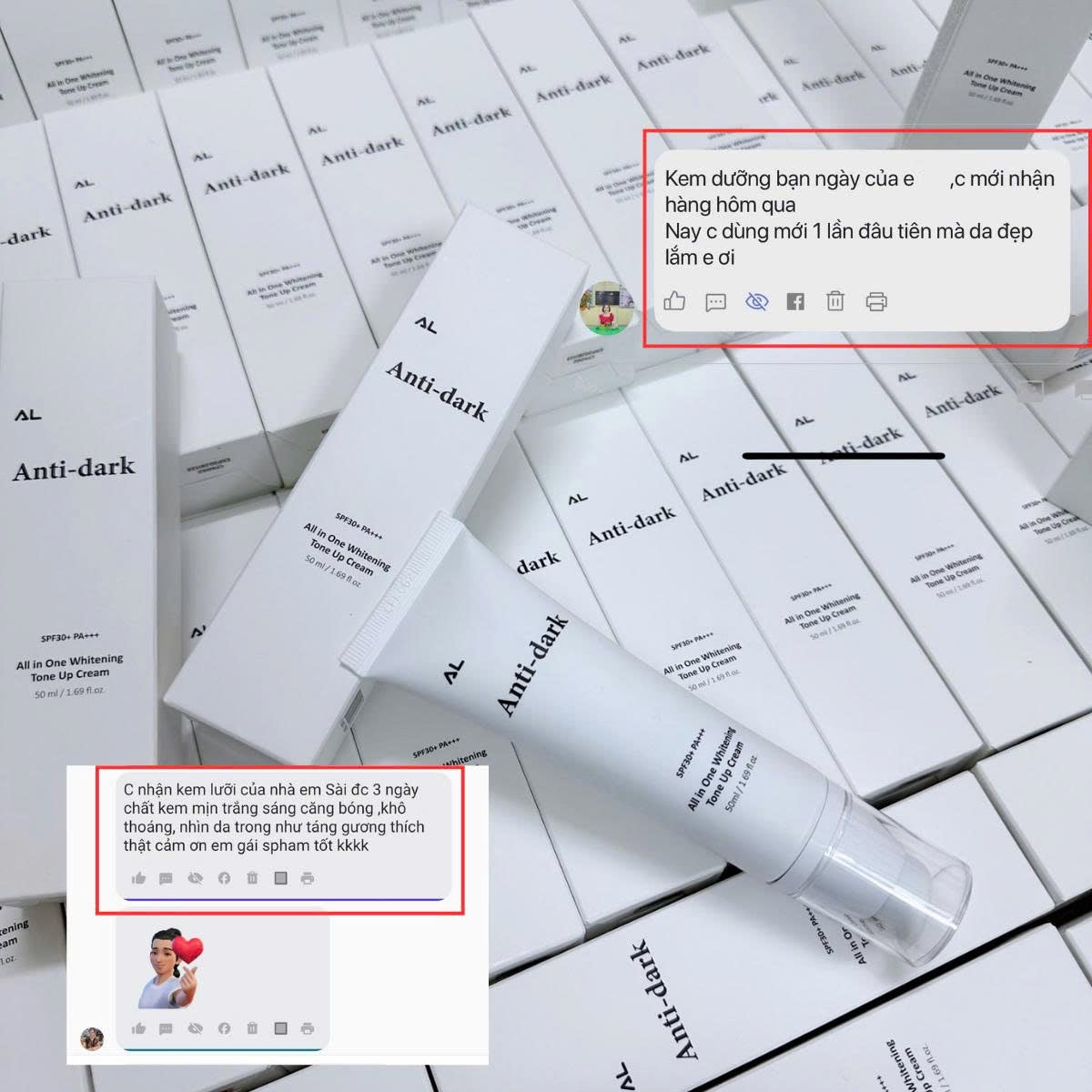 Anti Dark cream spf 30+ kem dưỡng ngày phù hợp mọi da dầu mụn nám sạm thâm - tone đẹp tệp màu da