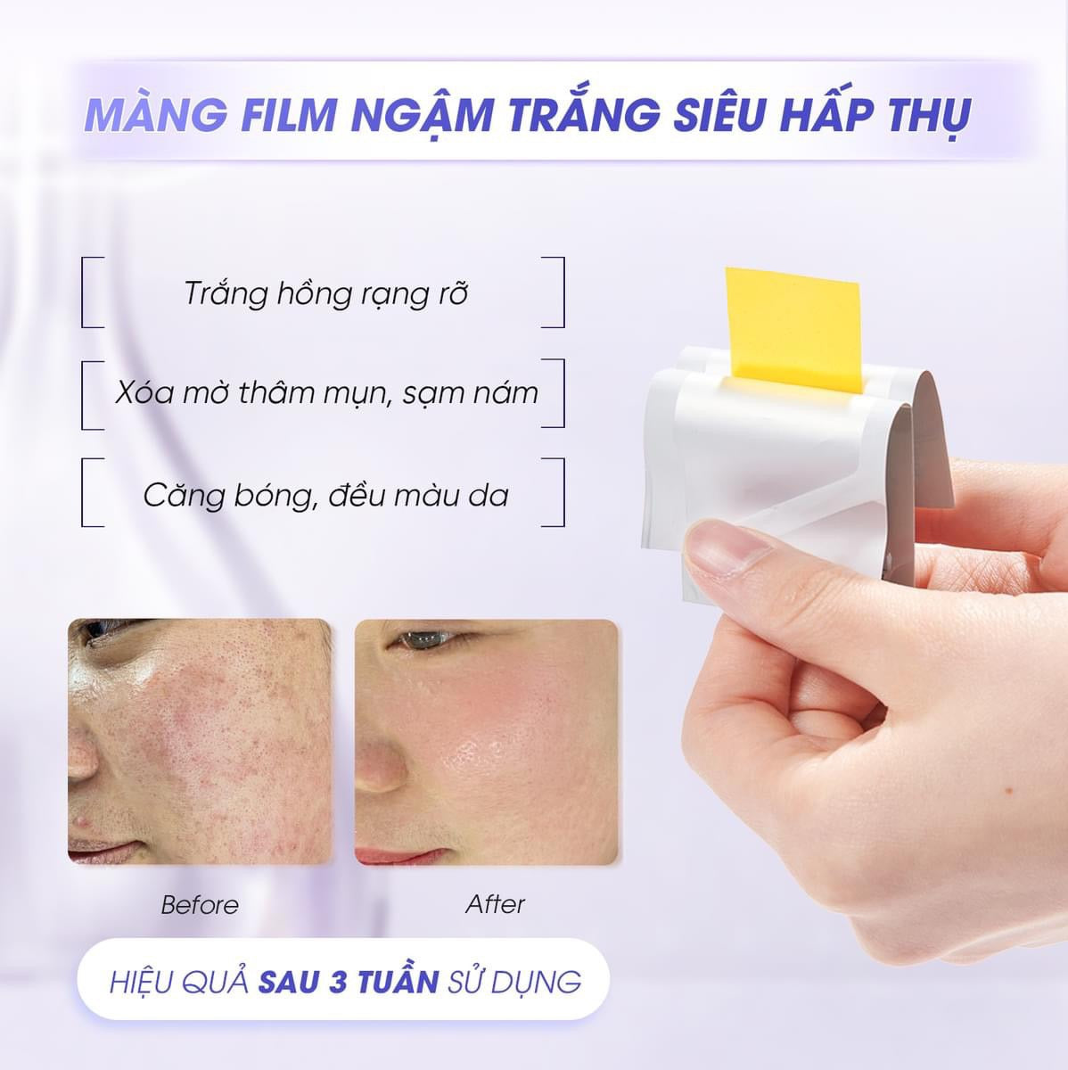 Film Ngậm Trắng da Ardiem Glutathione (30 miếng)