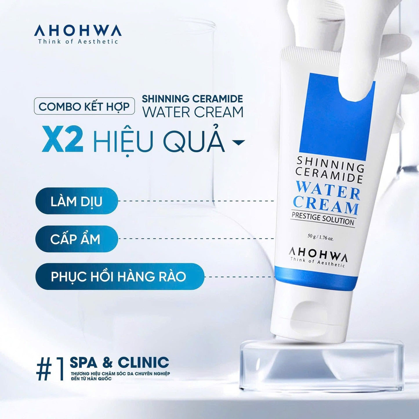 Water cream Ahohwa 50gr - Giành cho mọi da và mùa nào cũng cần