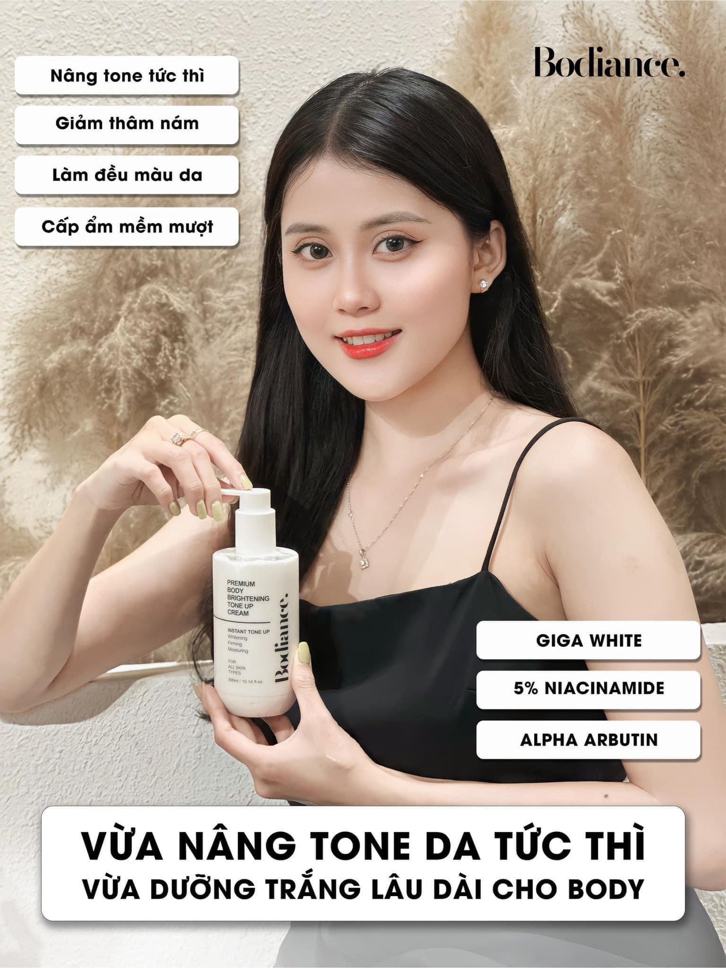 Bodiance Premium Body Brightening Tone Up Cream Kem Dưỡng Trắng Da Toàn Thân