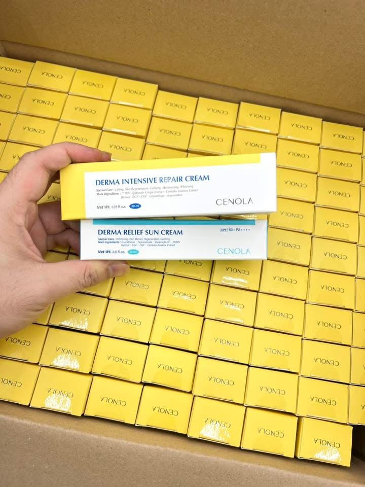 Combo CENOLA cream tái tạo phục hồi + chống nắng cho mọi loại da căng bóng không bắt nắng