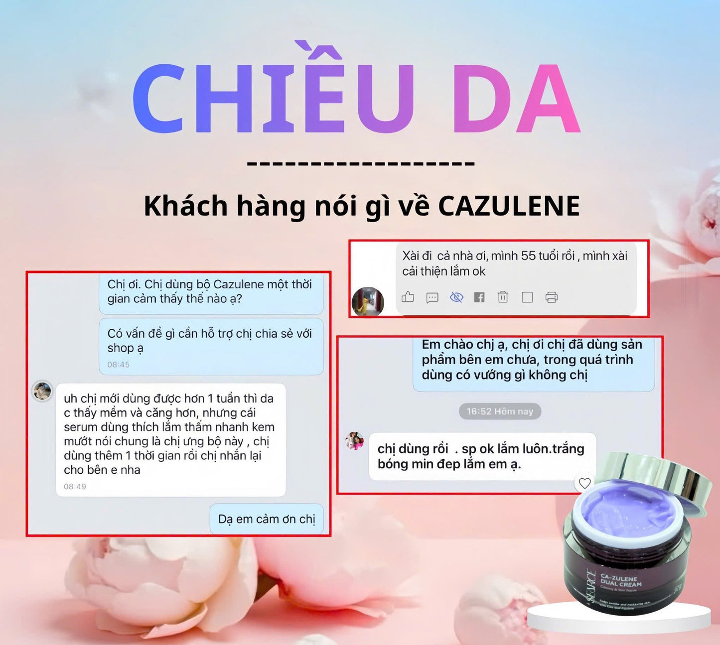 Cream Nám trắng da Cazulene SEARCE Korean
