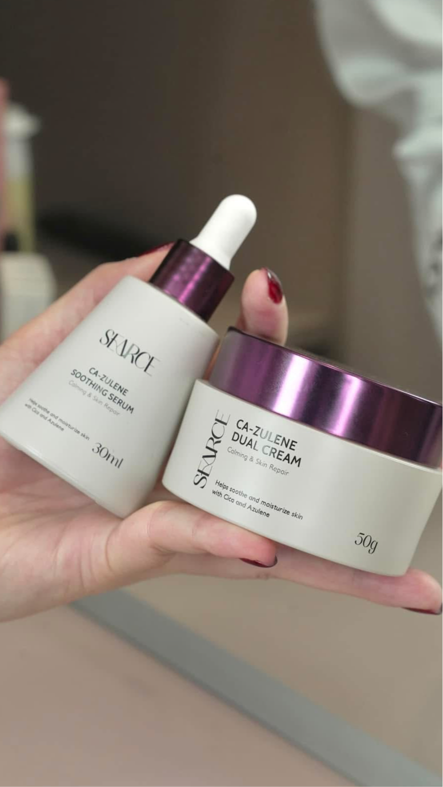 Combo nám trắng da căng bóng Ca- zulene Duel cream Searce