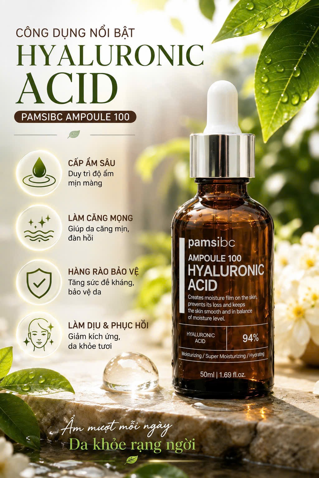 HA 94% for all skin. Đậm đặc nguyên chất chuyên bệnh viện clinics