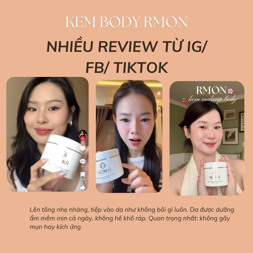 Body cream Rmon tế bào gốc trắng da body