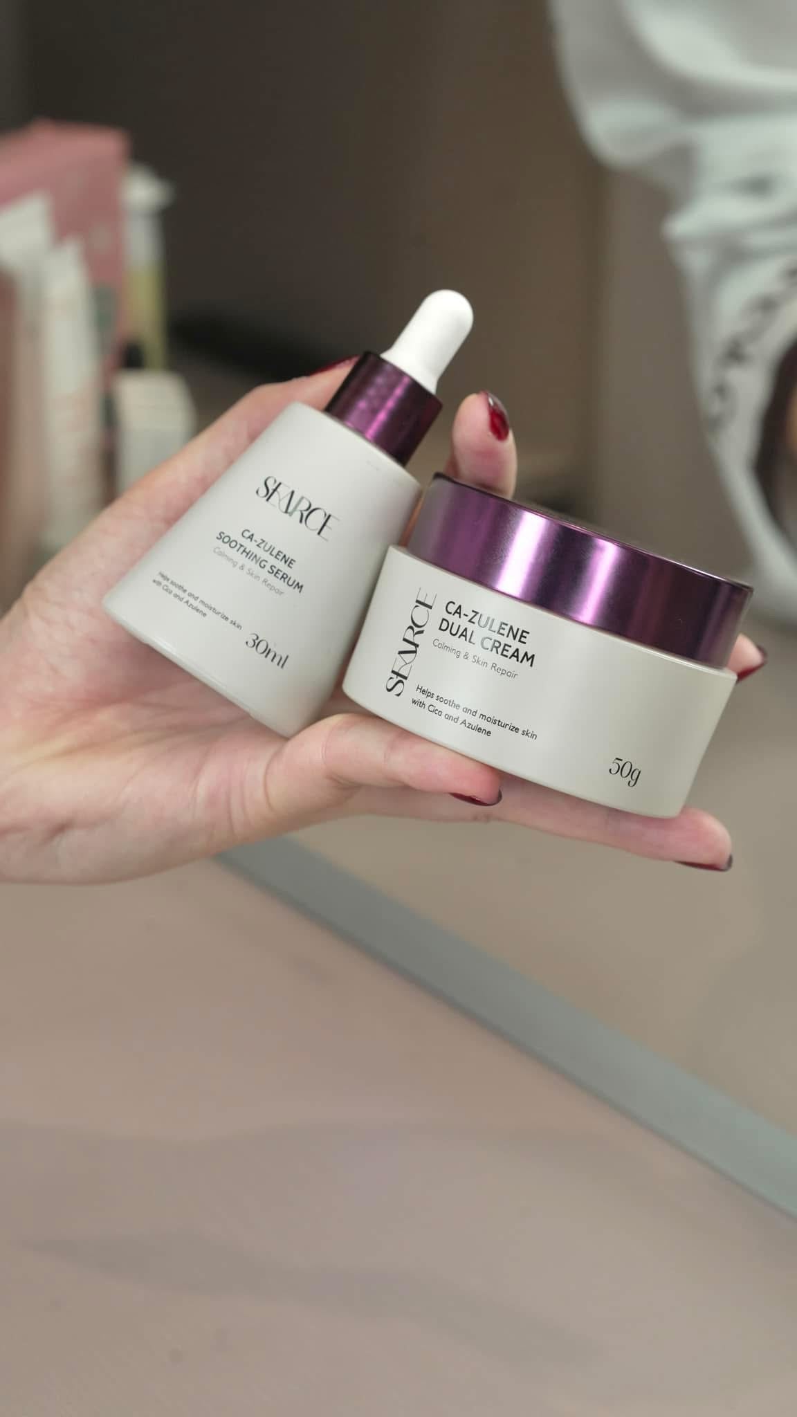 Combo nám trắng da căng bóng Ca- zulene Duel cream Searce
