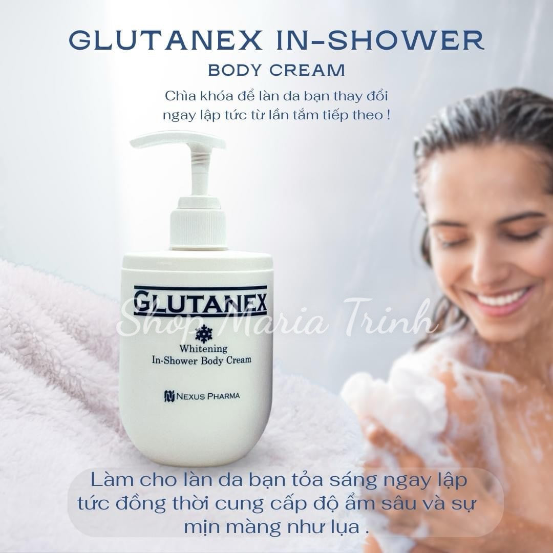 Sữa Tắm Glutanex Whitening In-Shower Body Cream 300mL - Ủ Tắm Trắng Da Body