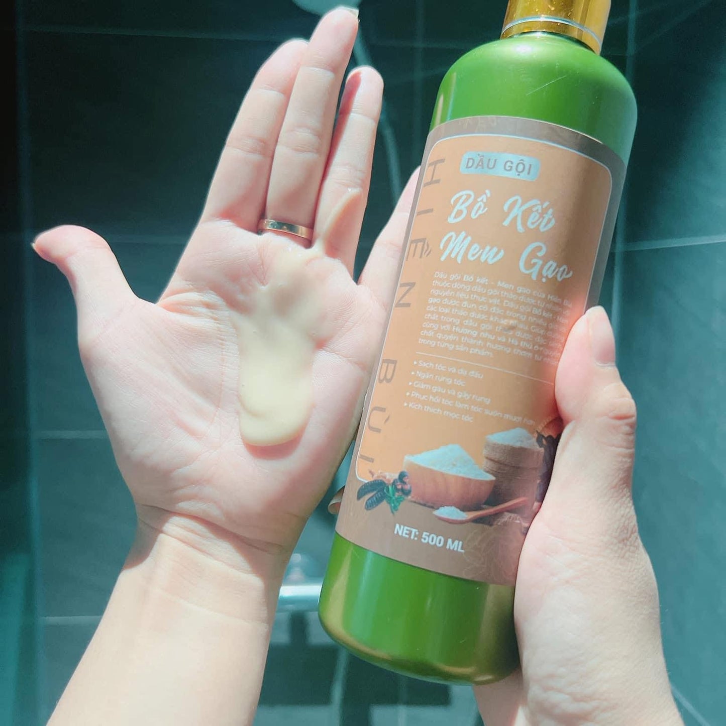 Combo Dầu Gội Bồ Kết Men Gạo shampoo conditioner mist 1100ml