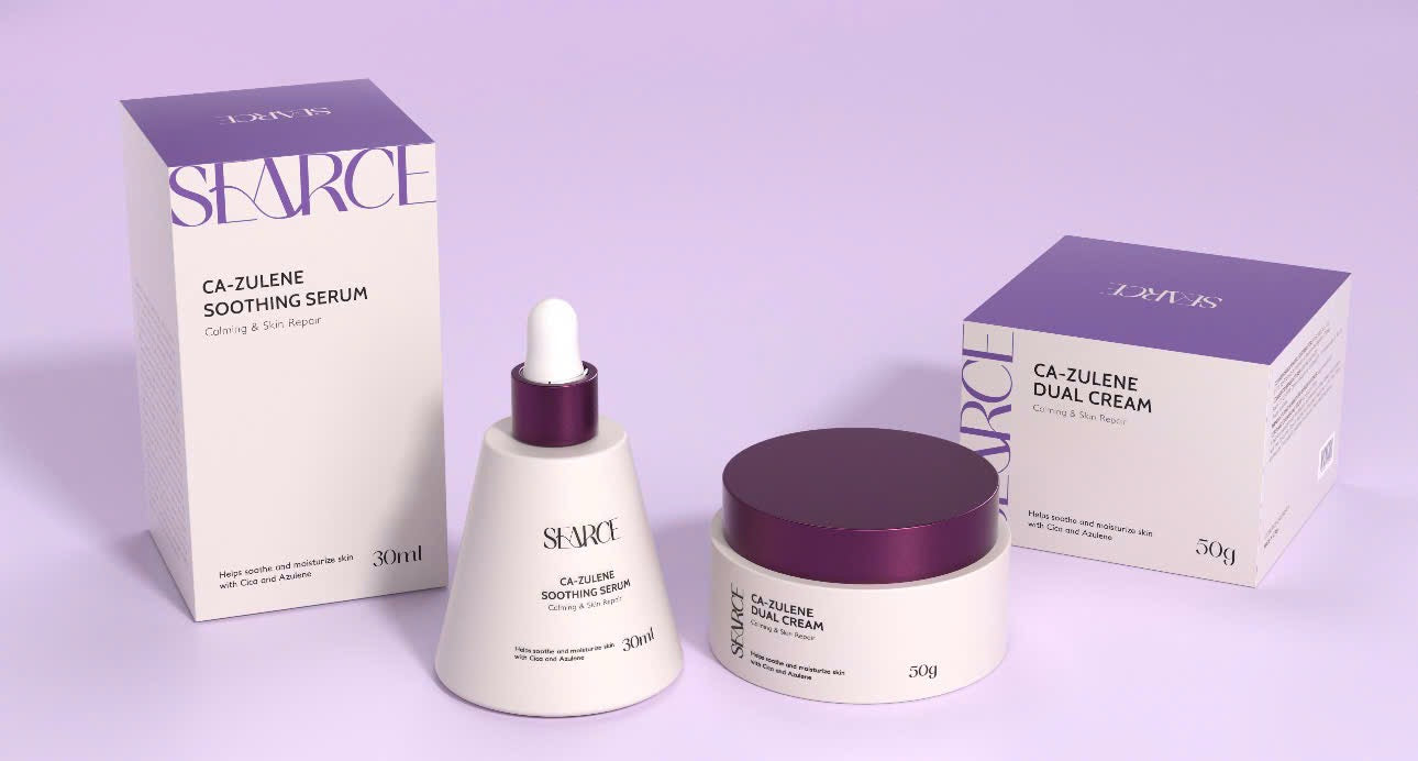 Combo nám trắng da căng bóng Ca- zulene Duel cream Searce
