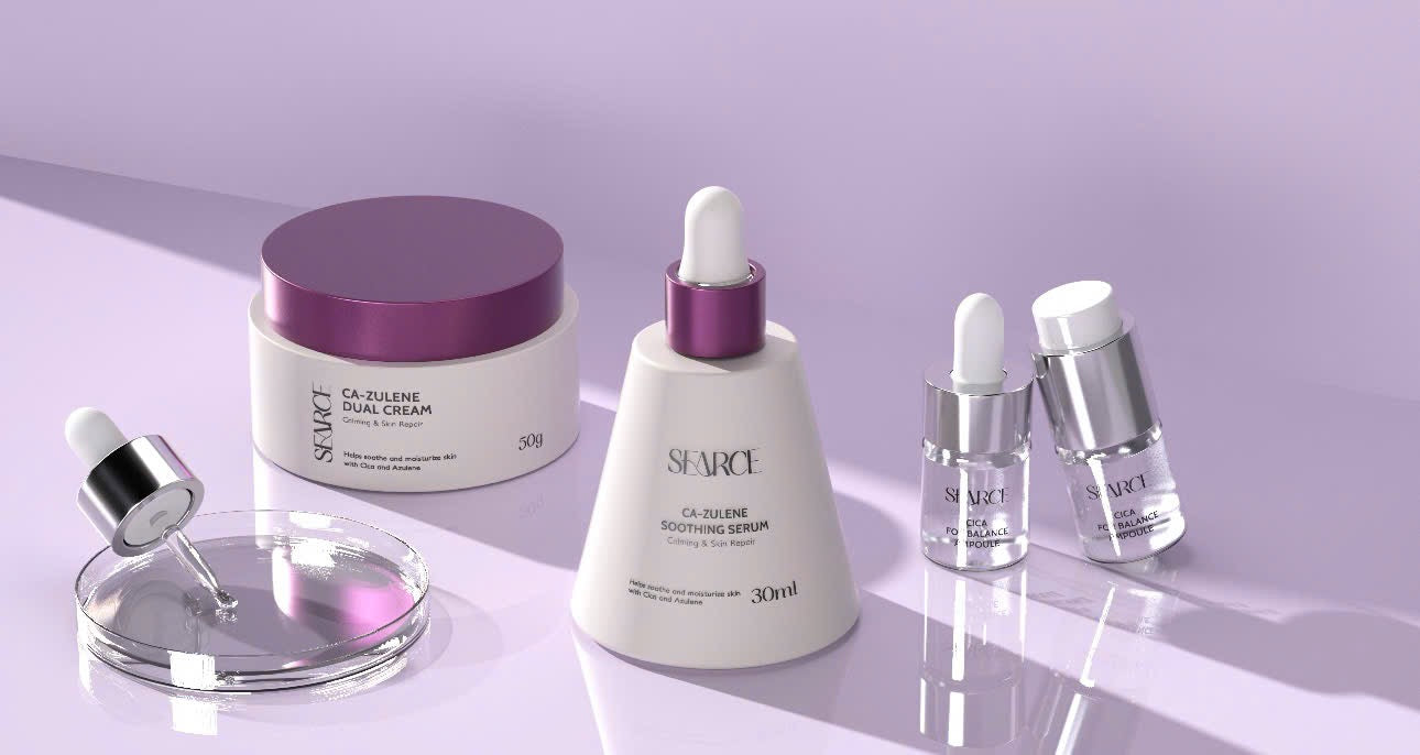 Combo nám trắng da căng bóng Ca- zulene Duel cream Searce