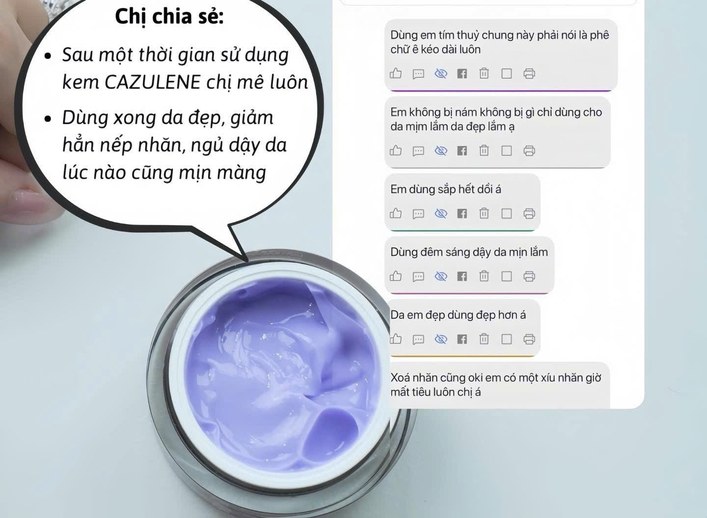 Combo nám trắng da căng bóng Ca- zulene Duel cream Searce