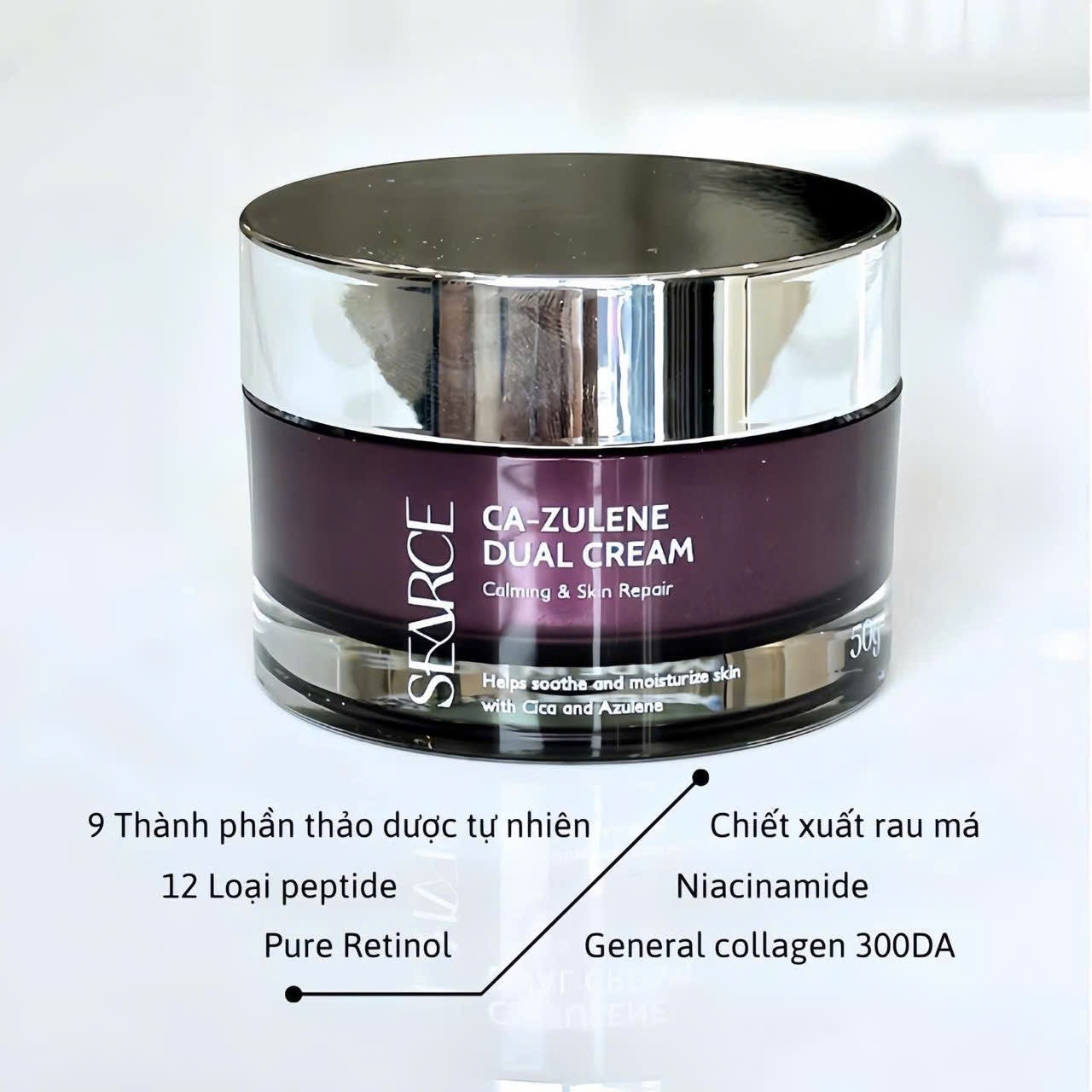 Combo nám trắng da căng bóng Ca- zulene Duel cream Searce