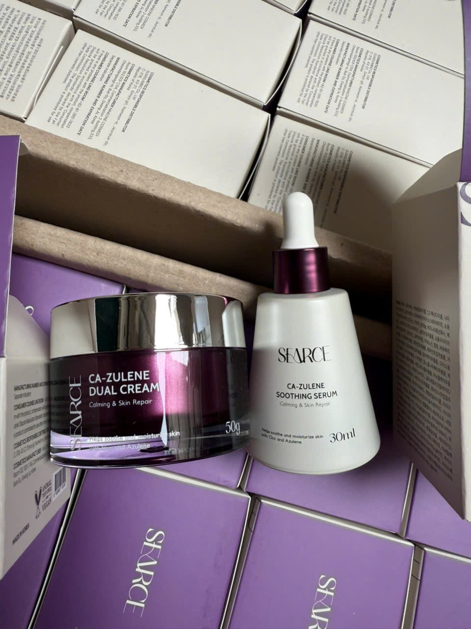 Combo nám trắng da căng bóng Ca- zulene Duel cream Searce