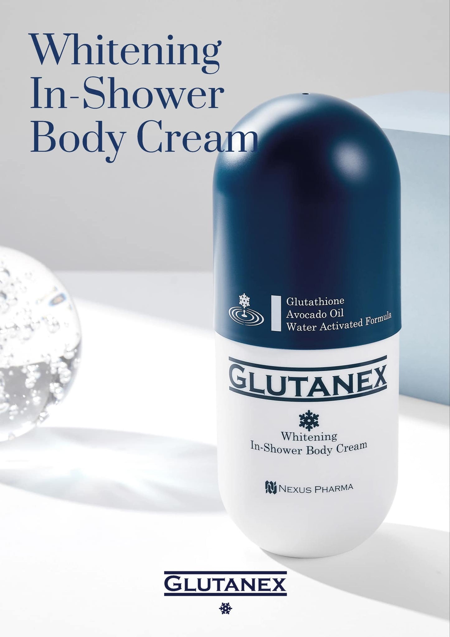 Sữa Tắm Glutanex Whitening In-Shower Body Cream 300mL - Ủ Tắm Trắng Da Body