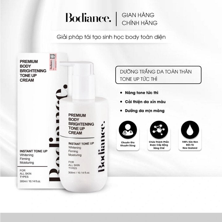 Bodiance Premium Body Brightening Tone Up Cream Kem Dưỡng Trắng Da Toàn Thân