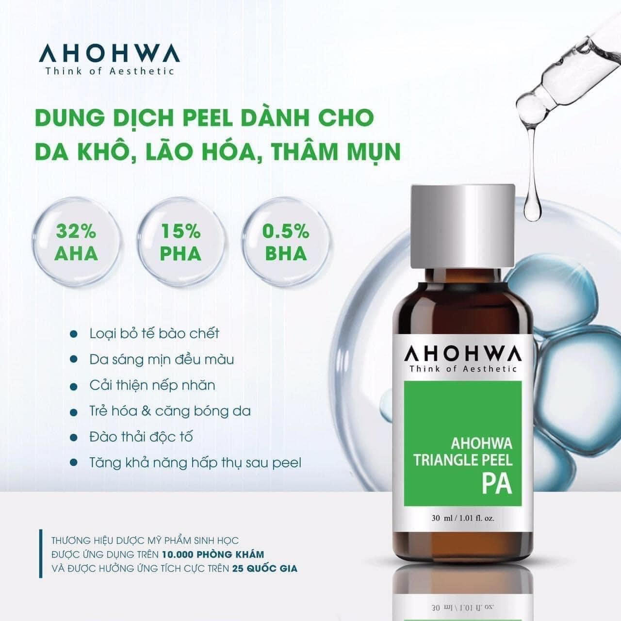 Peel Pa Da Sắc Tố Thâm Lỗ Chân Lông To - Ahohwa Triangle PA 30ml